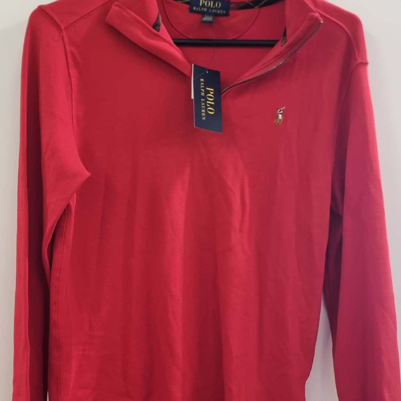Polo Ralph Lauren Unisex Size L Long Sleeve Shirt Red (s)