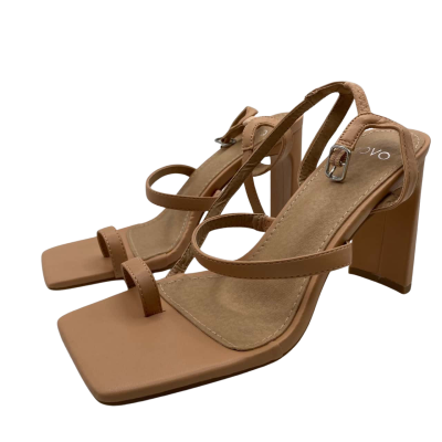 Novo Womens Size 5 Marilo Strappy High Heels Brown 