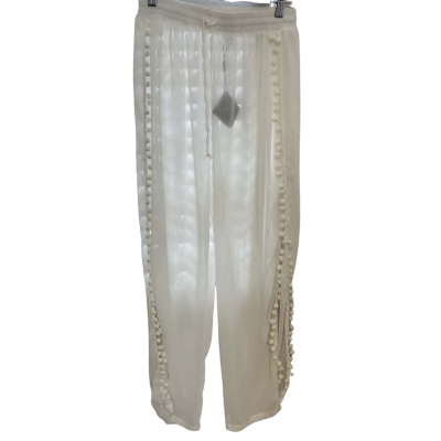 Zaful Womens Straight Leg Pants White 