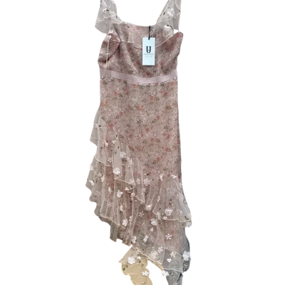 Forever Unique Collection Womens  Size 10 Pink Floral Dress 