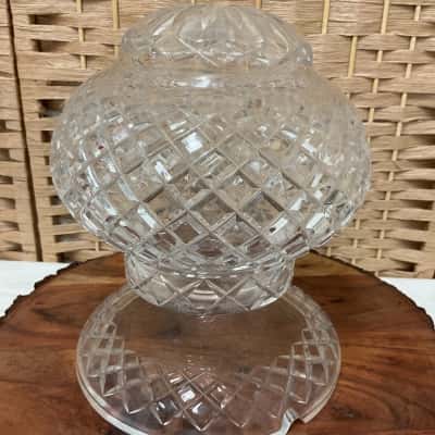 Vintage Bohemian Crystal Bedside Lamp Art Deco Light 