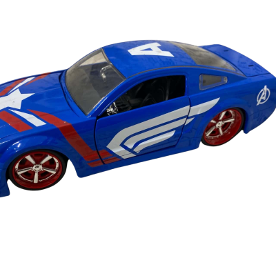 Marvel toys. 1/24 scale 2006 blue Mustang GT 9x21cm