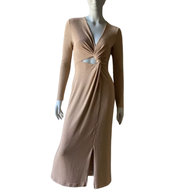 Significant Other Womens  Size 10 Midi Dress Gold 
