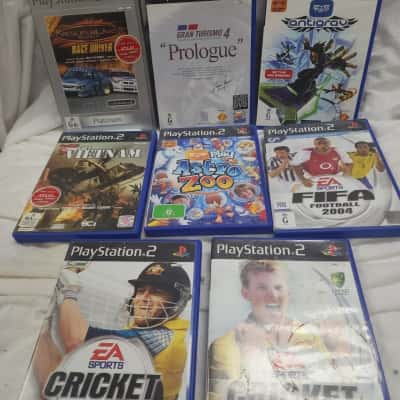 8 x PS2 Classic Games, EyeToy AntiGrav & Astro Zoo, Grant Turisimo 4, V8 Supercars, Fifa 2004, Cricket 2005, Cricket 2004, Conflict Vietnam (All Booklets & Minor Scuffs on Disks, Working)