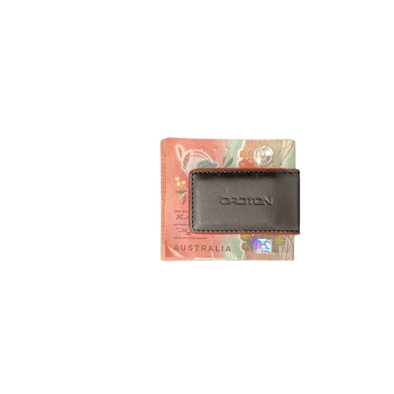 Oroton Mens Black Money Clip