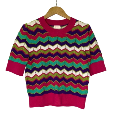 Gorman Womens  Size 8 Short Sleeve Top Multicoloured / Pattern 