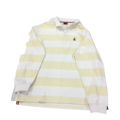 Stanlie Size M Yellow & White Cotton Rugby Jumper 