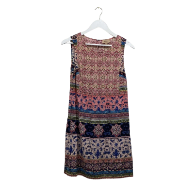 Kachel Size 8 Beautiful Multicoloured Quirky Silk Dress