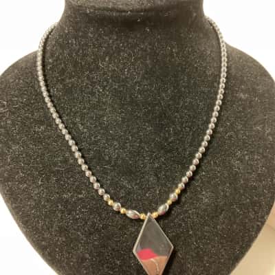  Womens hematite gold plate Necklace Gold / Grey tones