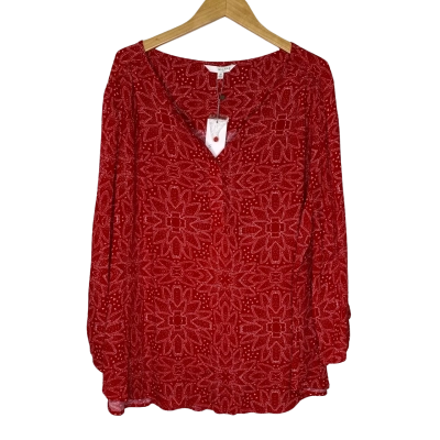 W. Lane Womens  Size 20 Long Sleeve Top Red / White 