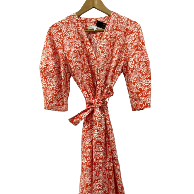 Anthea Crawford Womens  Size 6 Wrap Dress Orange 