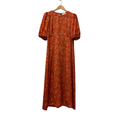 Veronika Maine Womens  Size 14 Casual Dress Floral / Orange 