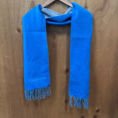 Jaquemon Blue & Grey Merino Wool Scarf 