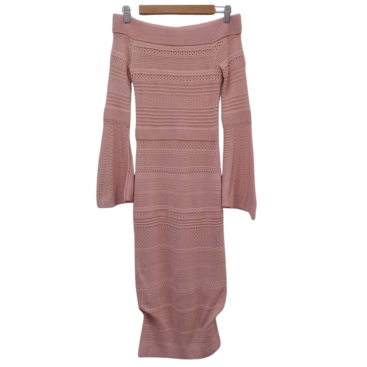 FOREVER NEW Womens AU 8 Pink Knit Midi Dress (06, 206)(s)