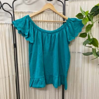 Millers Woman Women's Size 12 Short Sleeve Peplum Tee Jade - New With Tags