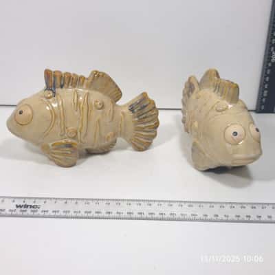 Fish Duo Figurines As Is 