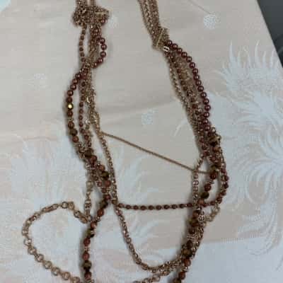 Fifth Avenue Womens Necklace Burnt Orange 