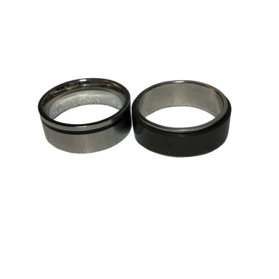 2 x Mens Stainless Steel Rings