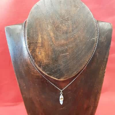  Womens blue Dutch clog pendant necklace