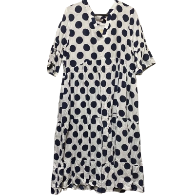 Millers Womens  Size 16 Midi Dress Navy Blue / White 