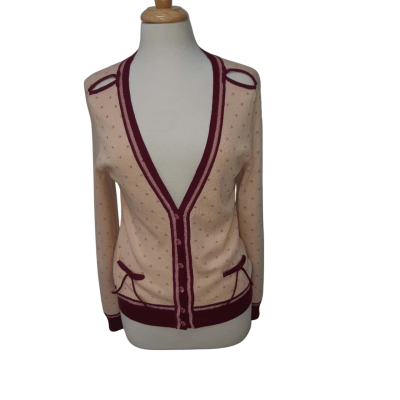 Alannah Hill Womens Button Up Pink Cardigan Size S