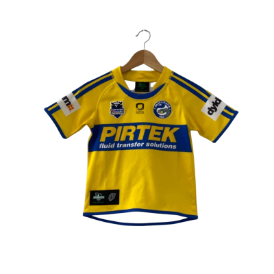 NRL Telstra Premiership Kids Parramatta Eels Rugby League Shirt Age 8 years