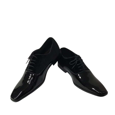 Fashion Mens Size 45 Black Lace up Dress Shoes (new)