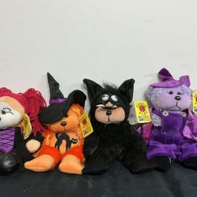 4x Halloween themed 2000s Beanie Kids
