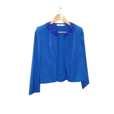 Noni B Womens  Size 10 Blazer / Open Jacket Blue 