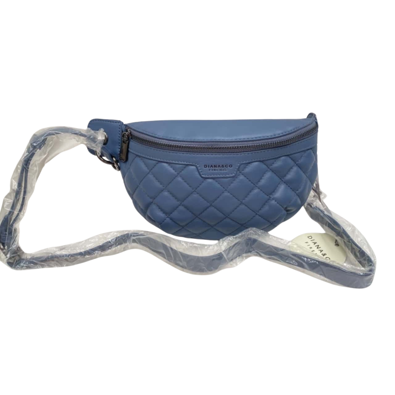 BNWT Womens Blue Mini Quilted Handbag Shoulder Bag Purse Diana and Co Firenze (s)