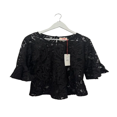 NEW I AM Andrea Moore Womens  Size 12 3/4 Sleeve Top Black  