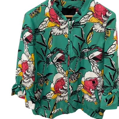 Portsaid  Womens  Size M Floral / Green jacket 