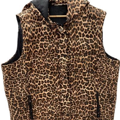 Virtuelle Womens  Size 24 animal print puffer vest