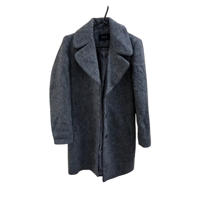 Vila Womens grey wool blend coat  Size M 