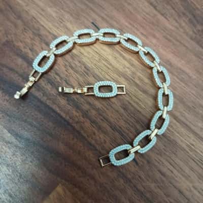 Clear Stoned Bracelet Stamped 'XP'