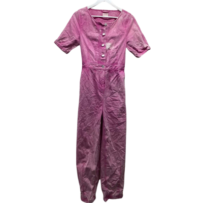 Gorman Size 6 Acid Pink Organic Cotton Jumpsuit 