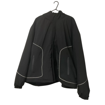 Mens BoohooMAN Size XXXXXL Parka Black  / White 