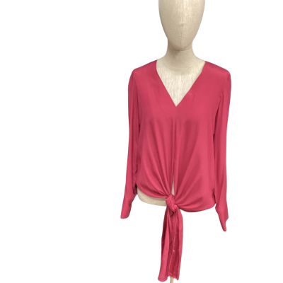 NEW - Scanlan Theodore Womens  Size 6 Long Sleeve Top Raspberry 