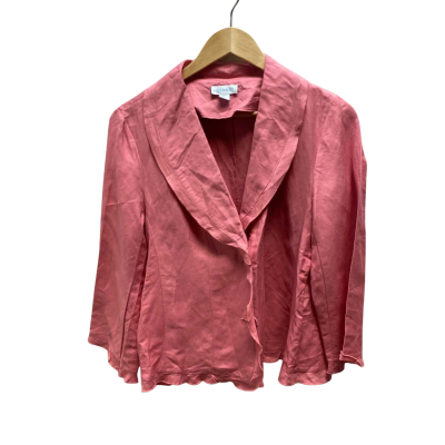 Wombat Womens Size L Pink Linen Blazer