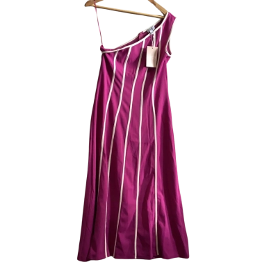 Mica Womens  Size 16 Off The Shoulder Dress Maroon / White 