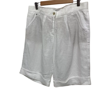 Brax Womens  Size 40 Shorts White Linen