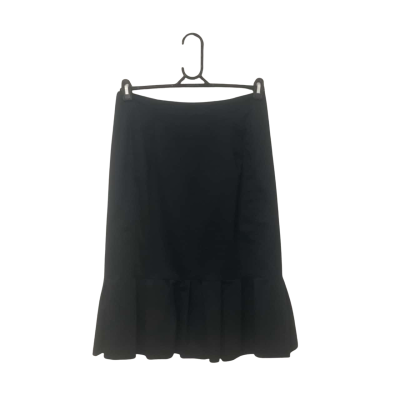 Womens Veronika Maine Size 10 Pleated Hem Skirt Black  