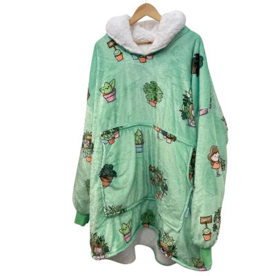 Oodie Womens  Size One Size Hooded Jacket Green 