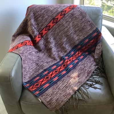 Ishka.   Himalayan Shawl or Meditation Blanket. 204cm x 95cm
