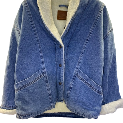 Levi Strauss & Co. Womens  Size M Jacket Denim Blue / White 