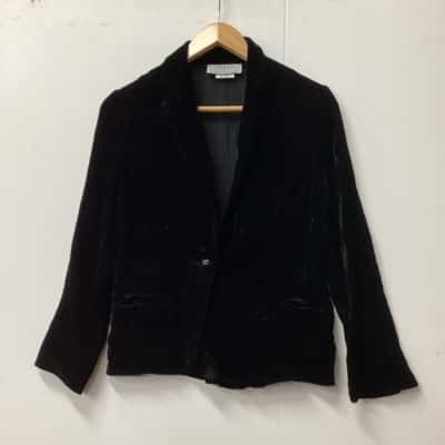  Vintage Leesa Womens  Size 10 Open Jacket Black  D