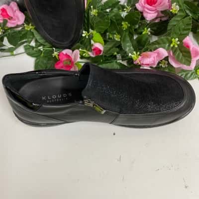 Womens Klouds Black Sparkle (Orthotic friendly) Size 41