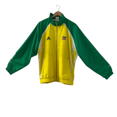 Adidas Men's Vintage Classic Ethiopia Green & Yellow Track Jacket Size 40-42/Large 