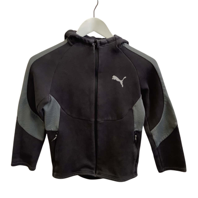 Puma Kids Size 11-12 yo Track Jacket Black / Grey