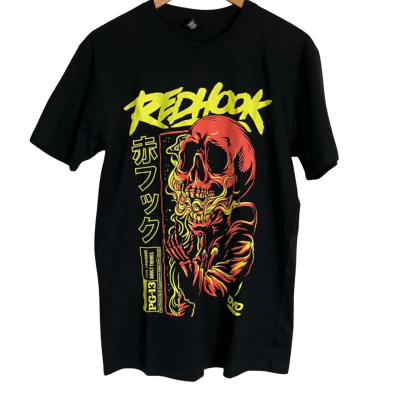 REDHOOK  Short Sleeve T-shirt Black  / Orange / Yellow 